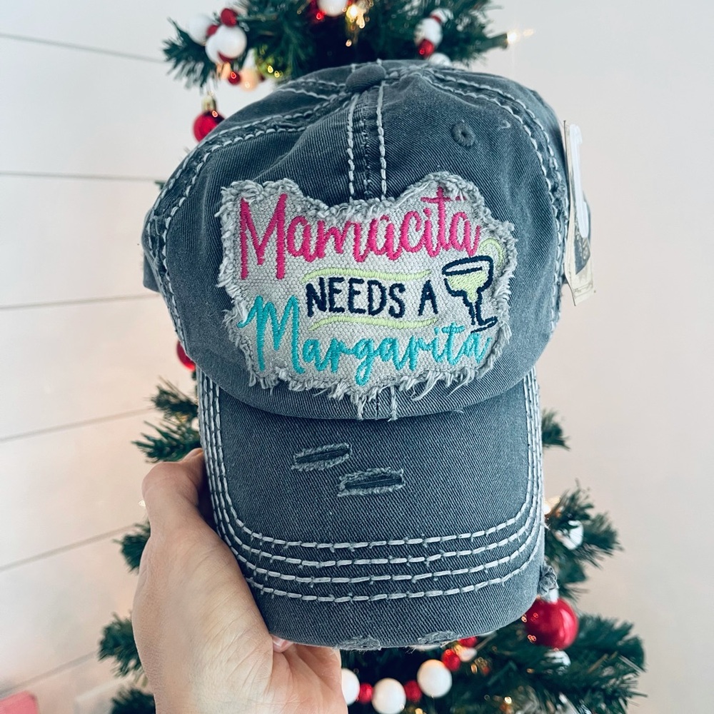 Women’s Baseball Hat, “Mamacita Needs A Margarita”,New